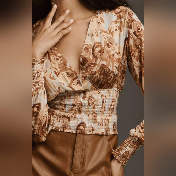 Tiny Valentina Long-Sleeve Printed Surplice Top - Picture 3 of 7